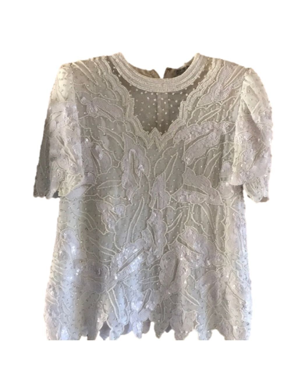 💯 silk Creative touch vintage top